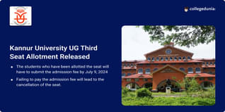 Kannur University UG Third Seat Allotment Released; Check Direct Link Here